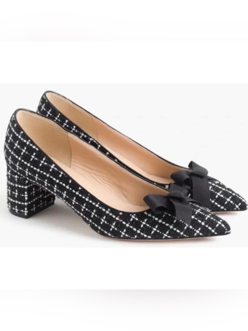 J. Crew Avery Tweed Bow Shoes Size 8~ Excellent